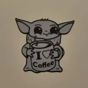 Baby joda i love coffee