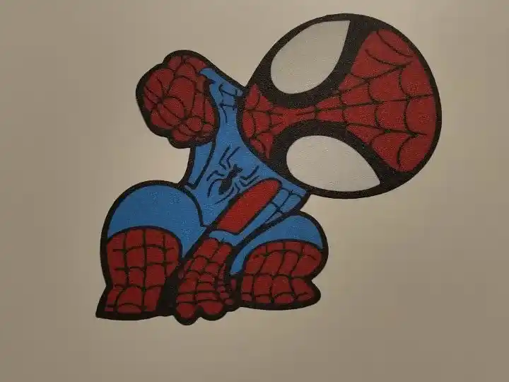 Baby spiderman wall art
