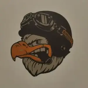 Biker eagle wall art