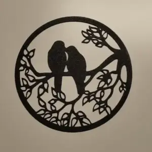 Birds in love wall art