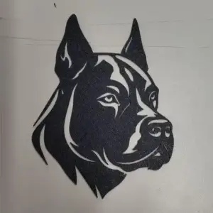Boxer dog silhouette wall art