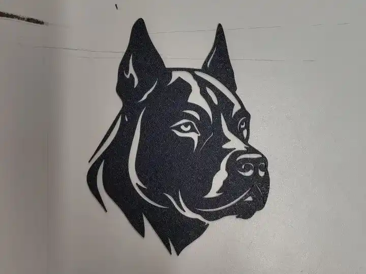 Boxer dog silhouette wall art
