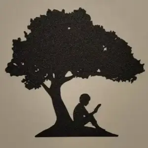Boy with tree wall art