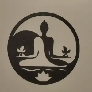Buda meditation silhouette