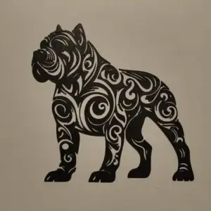 Bulldog tribal wall art
