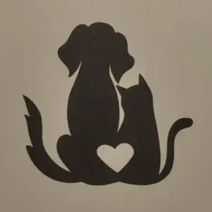 Cat and dog heart