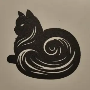 Cat silhouette wall art