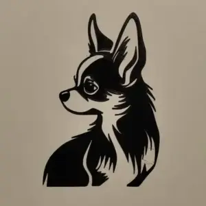Chihuahua silhouette wall decor