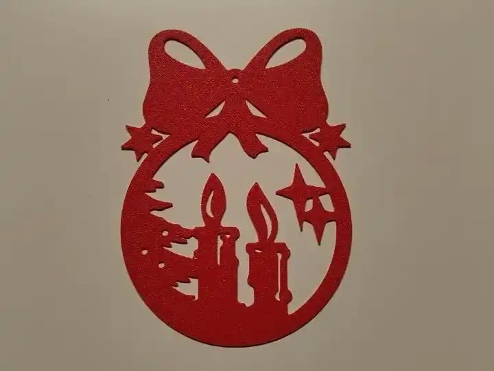 Christmas ball with candles