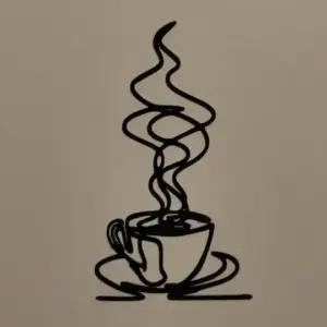 Coffee line art