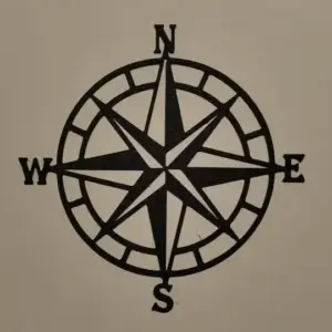 Compass rose wall art