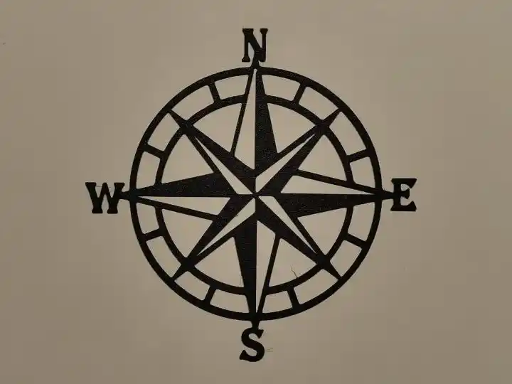 Compass rose wall art