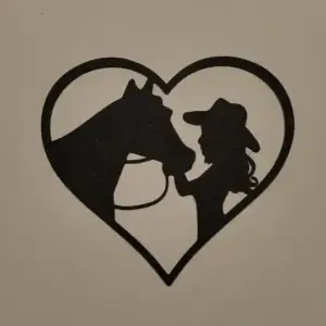 Cowgirl and horse wall art