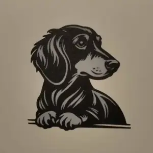 Dachshund plate wall art