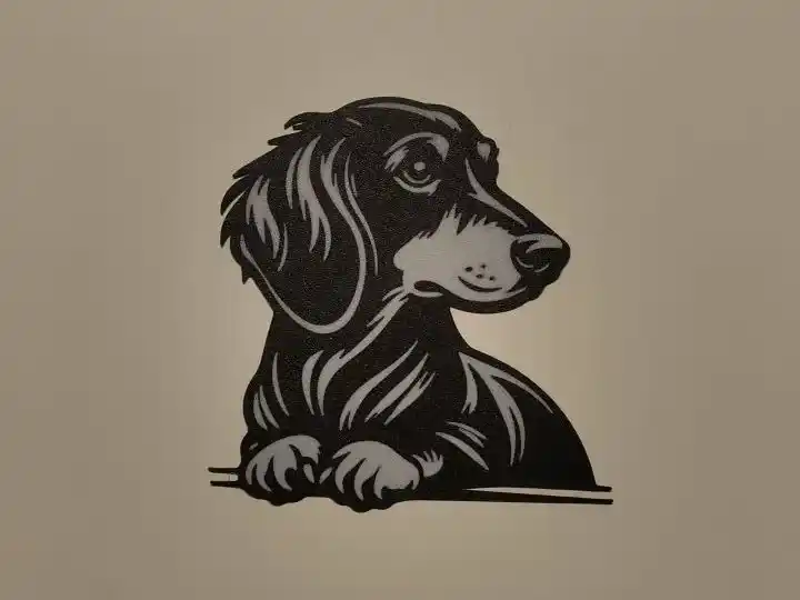 Dachshund plate wall art