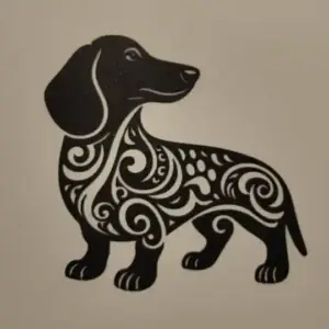 Dachshund tribal wall art