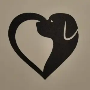 Dog heart wall art