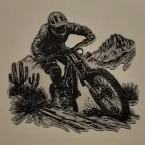 Downhill mountain biking wall art