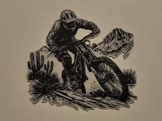 Downhill mountain biking wall art