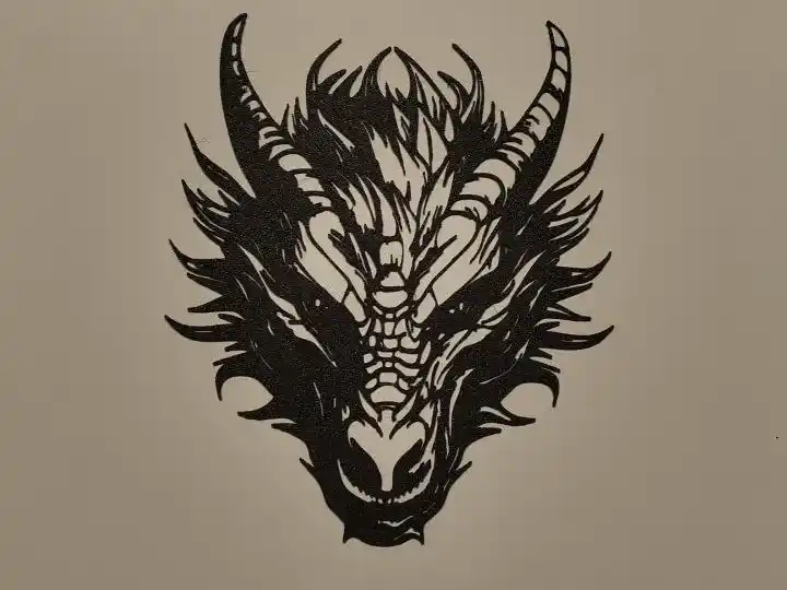 Dragon head wall art