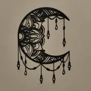 Dreamcatcher lotus flower on moon