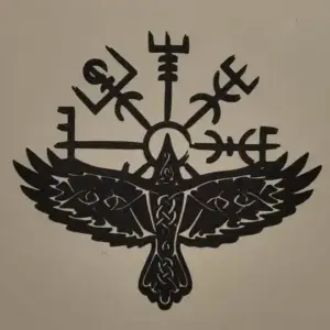 Eagle compass wall art