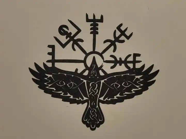 Eagle compass wall art