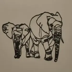 Elephants wall art