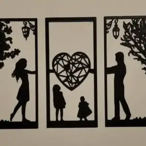 Family heart wall art