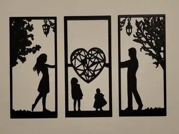 Family heart wall art
