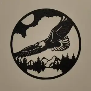 Flying eagle wall art