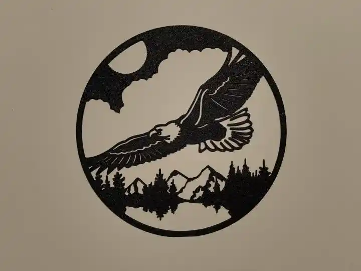 Flying eagle wall art