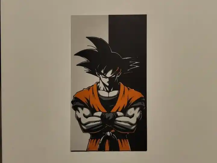 Goku plate wall art