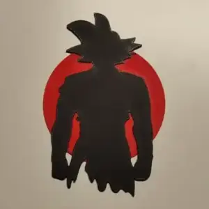 Goku sun wall art