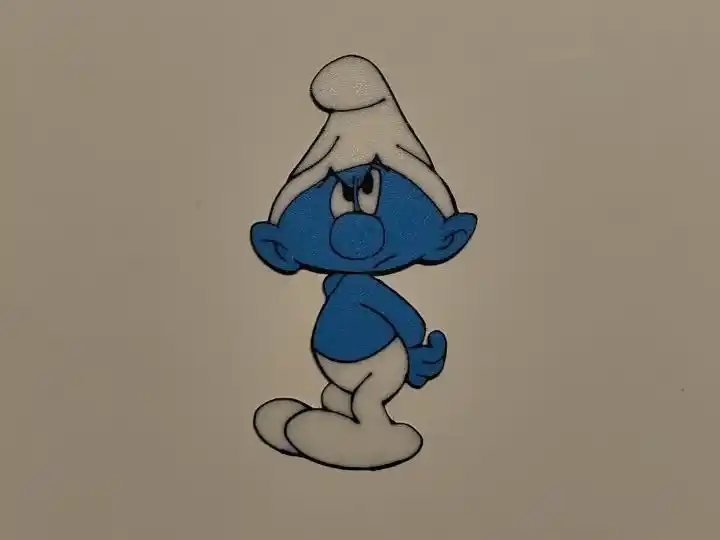 Grouchy smurf wall art
