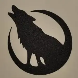 Howling wolf wall art
