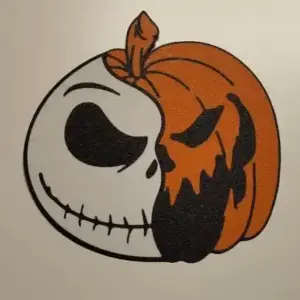 Jack skellington and pumpkin wall art