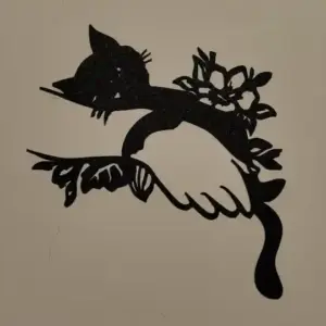 Kitten on hand wall art