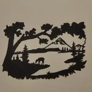 Lake landscape wall art