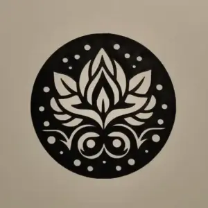 Lotus flower silhouette