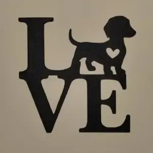 Love dachshund wall art
