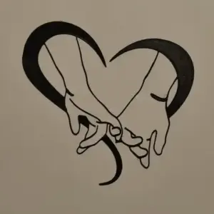 Lovers heart wall art