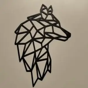 Lowpoli dog wall art