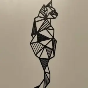 Lowpoly cat 2 wall art