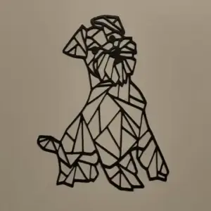Lowpoly fox terrier wall art