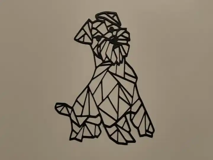 Lowpoly fox terrier wall art