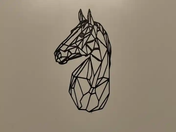 Lowpoly horse wall art