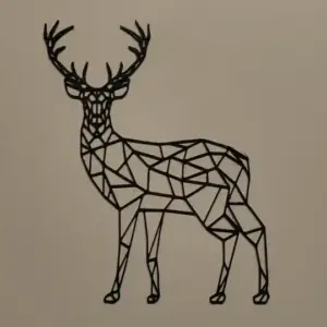 Lowpoly reindeer wall art 2
