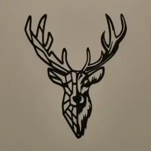 Lowpoly reindeer wall art