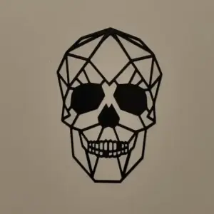 Lowpoly skull wall art